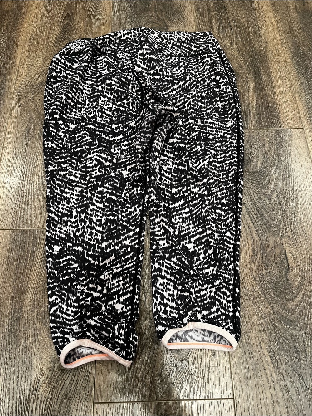Womens Black & White Printed Lounge Pants 89